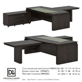 Om Rounded writing desk, Briefing radius, Movable attachment