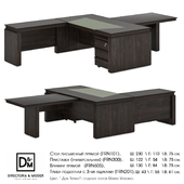 Om Straight table, Attachment, Straight briefing, Movable curbstone with 3 drawers