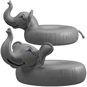 Inflatable water toys-GoFloats 'Trunks The Elephant' Party Tube