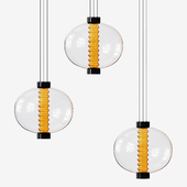 KUNDALINI BOLHA LED glass pendant lamp with dimmer