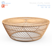 Wicker coffee table