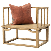 Asian wooden armchair