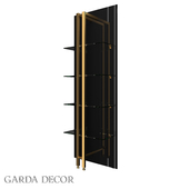 SHELVING MARBELLA IN BLACK GLASS 58DB-SH17071B Garda Decor