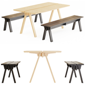 Sagyo Table & Sagyo Bench | Ariake