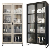 Swing cabinet with glass / showcase Everett. Cabinet showcase by Rowico