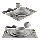 DINNERWARE GRAY SET1