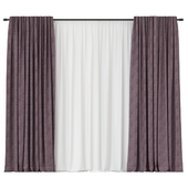 Curtains with tulle