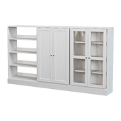 HAVSTA HAVSTA Storage combination with glass doors, gray243x37x134 cm