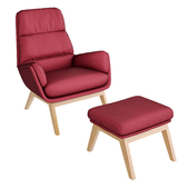 Saiwala Orhus armchair with pouf