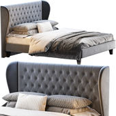Double bed Vienso 160 Barhat Gray from Divanru