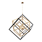 Chandelier PRISMATIC CUBED CHANDELIER - 4 LIGHT SKU CH18034 BZ lamp