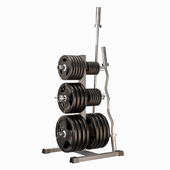 Disc rack with full set discs, two necks