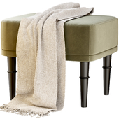Pouffe Shento 4 colors Barhat Forest / Light / Gray / Salmon