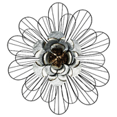 Wall Mural Well-Crafted Galvanized Daisy Metal Wall Decor