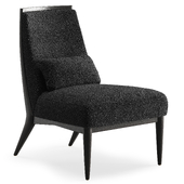 Black Boucle Slipper Chair Model 400 By CB2