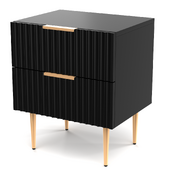 OM Bedside cabinet Cutwood black