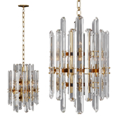 Restoration Hardware BONNINGTON TALL CHANDELIER Brass