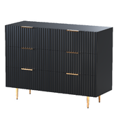 OM chest of drawers TV Cutwood black