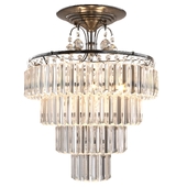 CVKASH 5 -Lights Crystal Round Chandelier Antique Modern Black