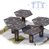 Architectural composition of canopies
