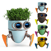 Tripod robocrab with plants