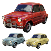 Fiat 600D 1965 3D Model