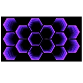 Mirror with infinity effect "Honeycombs"