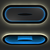 Ceiling panel with separate control of lighting zones