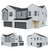 Low Poly American House 07