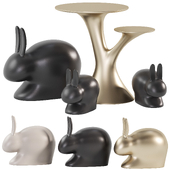 Qeeboo rabbit stool chair