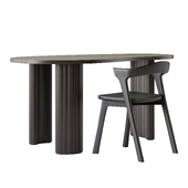 Boomerang Desk and OAK BOK Chair