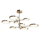 Run pendant chandelier gold color Fixture