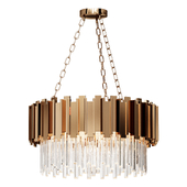 Hanging chandelier Klara brass color