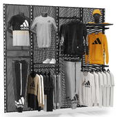 Rack for Adidas clothing store