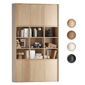 Rack with decorative objects and books 01