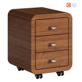 Nightstand Club Walnut Kare design