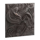 Folies Bergere Bronze Wall Object by Eichholtz