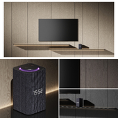 TV wall in three colors, Yandex Station smart speaker