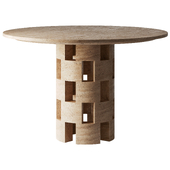 Vivi Dining Table Travertine by Rachel Donath