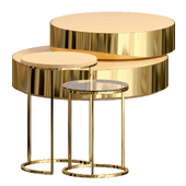 Lot of 2 bouts de canapé en chêne, Vova