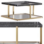 Square Black Marble Coffee Table Eichholtz Grant