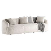 Modulares Bouclé-Sofa Sofia (3-Sitzer)