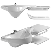 Wall mounted ceramic washbasin