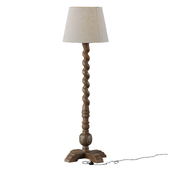 French Twisted Wood Floor Lamp