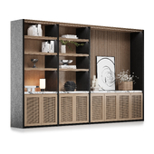 Rack contemporary rattan door