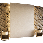 Stone headboard