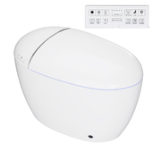 One-Piece Modern White Egg-Shaped Smart Toilet