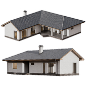 One-story corner house