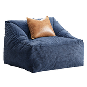 Chamois Midnight Blue Modern Lounger by pbteen