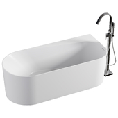 Freestanding acrylic bathtub ONDA CORNER